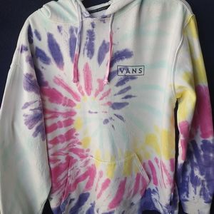 Vans Off The Wall Hoodie Sweatshirt Tye Dye size Large